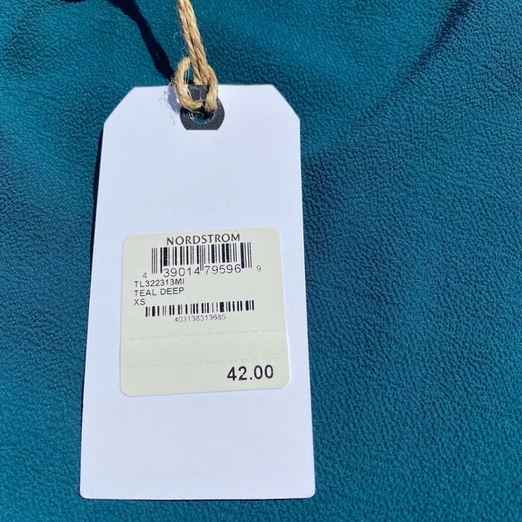 Leith Deep neck tank top Teal NWT XS - Picture 5 of 5